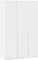 Шкаф ТриЯ Порто СМ-393.07.113 с 3 глухими дверями (белый жемчуг/белый софт) - 