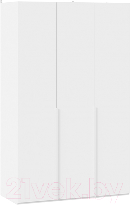 Шкаф ТриЯ Порто СМ-393.07.113 с 3 глухими дверями (белый жемчуг/белый софт)