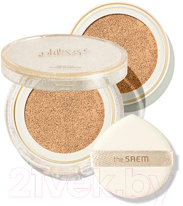 Кушон The Saem True Fit Glow Cushion 21 Oat + запаска