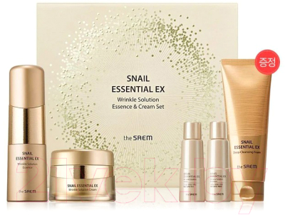 Набор косметики для лица The Saem Snail Essential EX Wrinkle Solution Essence & Cream Special Set