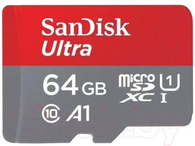 Карта памяти SanDisk Ultra microSDXC 64GB (SDSQUAB-064G-GN6MN)