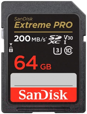 Карта памяти SanDisk Extreme PRO SDXC 64GB (SDSDXXU-064G-GN4IN)