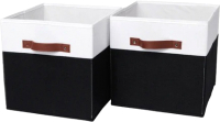Набор коробок для хранения Home One 415439 (2шт, белый/черный) - 