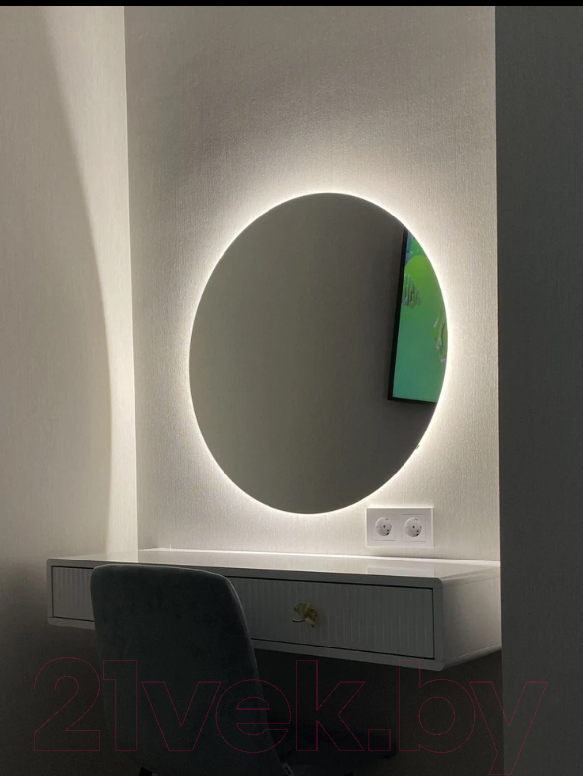 Зеркало Emze Led Motion 70 / LED.70.70.MOTION.AF.4K (c подсветкой, с антизапотеванием и бесконтактное включение) — фото 2
