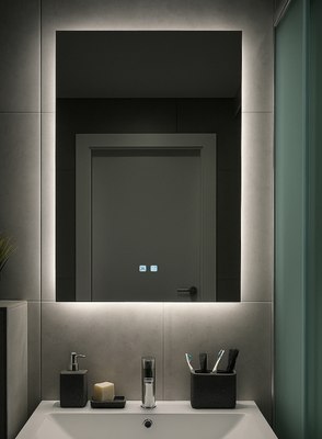 Зеркало Emze Led 60x90 / LED.60.90.AF.4K (c подсветкой и антизапотеванием) - 