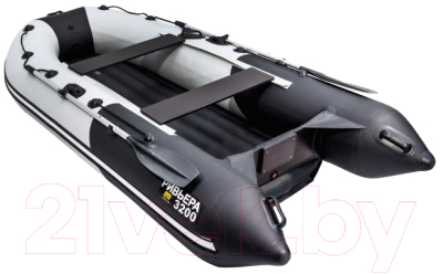 Надувная лодка Ривьера Компакт R-K-3600 НД lg/bl (светло-серый/черный)