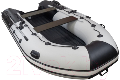 Надувная лодка Ривьера Гидролыжа R-4000 НДНД G lg/bl (светло-серый/черный)