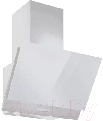 Вытяжка наклонная Elikor Рубин 60П-1000-Е4Д / 221387 (белый/белый)