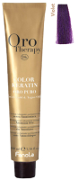 Крем-краска для волос Fanola Oro Puro Безаммиачная с кератином частицами золота (100мл, фиолетовый) - 