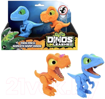 Набор фигурок игровых Dinos Unleashed Клацающий динозавр / 31128FI (2шт)