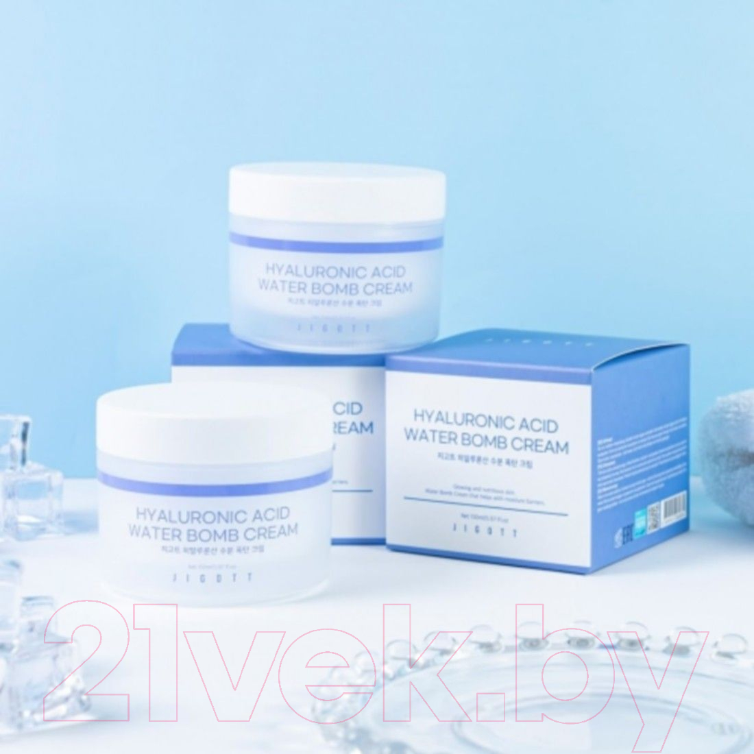 Крем для лица Jigott Hyaluronic Acid Water Bomb Cream Увлажняющий (150мл) — фото 4