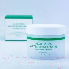 Крем для лица Jigott Aloe Vera Water Bomb Cream Улажняющий с экстрактом Алоэ Вера (150мл)