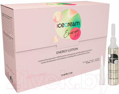 Лосьон для волос Inebrya Icecream Energy Бодрящий и укрепляющий для ослабленных волос (12x10мл)