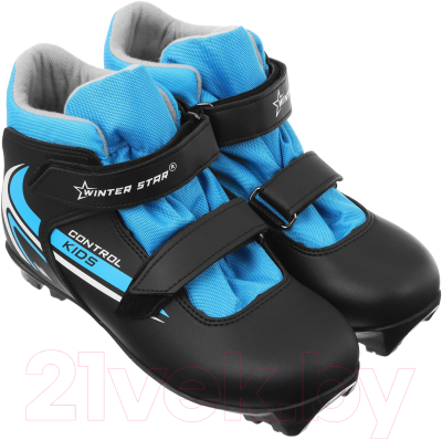 Ботинки для беговых лыж Winter Star Control Kids NNN / 9796148 (р.35, черный/синий)