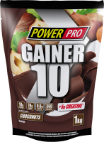 Гейнер Power Pro Gainer 10 PP982131 (1кг, шоколад) - 