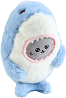 Мягкая игрушка Sima-Land Кот в костюме акулы / 9686347 (голубой) - 