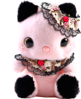 Мягкая игрушка Sima-Land Котик с бусинами / 9824309 (розовый) - 