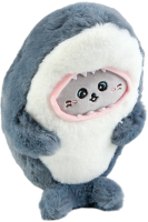 Мягкая игрушка Sima-Land Кот в костюме акулы / 9686348 (серый) - 