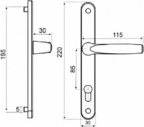 Ручка дверная Vettore PVH 85-28 W (белый)