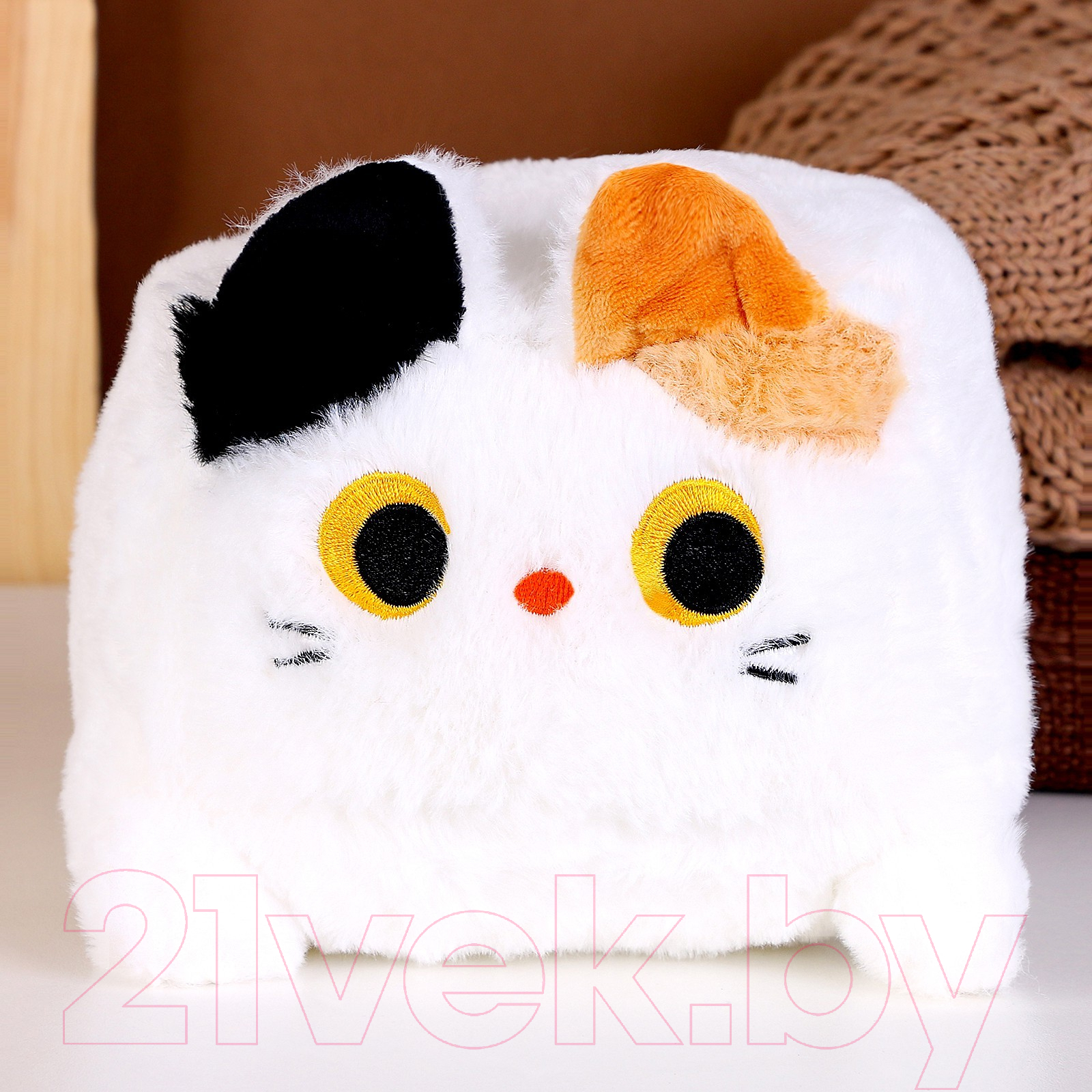 Мягкая игрушка Sima-Land Котик-кубик / 9824315 (белый) — фото 2