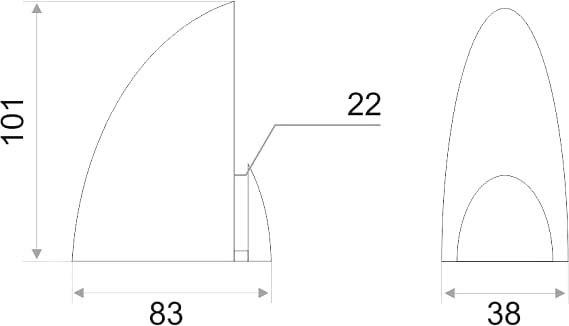 Комплект полкодержателей Trodos Пеликан 100x84 (2шт, хром матовый)
