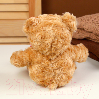 Мягкая игрушка Sima-Land Медведь с бантиком / 9473223 (бежевый)
