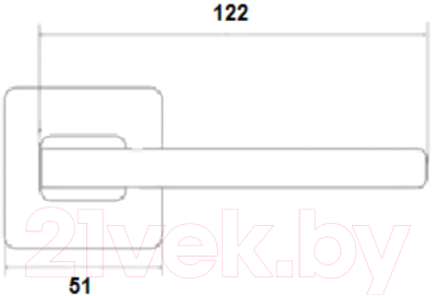 Изображение товара Ручка дверная Trodos 517 (черный матовый)