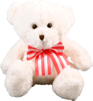Мягкая игрушка Sima-Land Медведь с бантиком / 9473221 (белый) - 