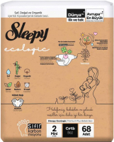 Подгузники детские Sleepy Ecologic 2X Jumbo Mini (68шт) - 