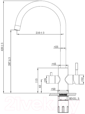 Смеситель Esko K22 B