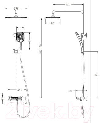 Душевая система Esko ST30105