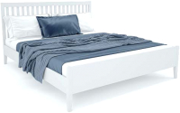 Двуспальная кровать Belux Лектум КР 140x200 (198, сосна/белый матовый) - 