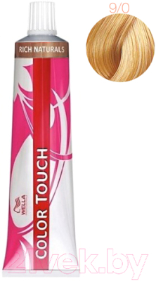 Крем-краска для волос Wella Professionals Color Touch 9/0 (60мл, светлый блондин)