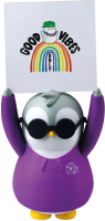 Фигурка коллекционная Pudgy Penguins В фиолетовой куртке. Пингвин с доской для письма / PUP6015-A - 