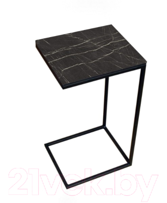 Приставной столик Древпром М86 ДП1-03-04 34x30x61 (мрамор черный)