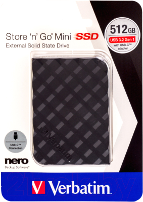 Внешний жесткий диск Verbatim Store 'n' Go Mini 512GB / 53236