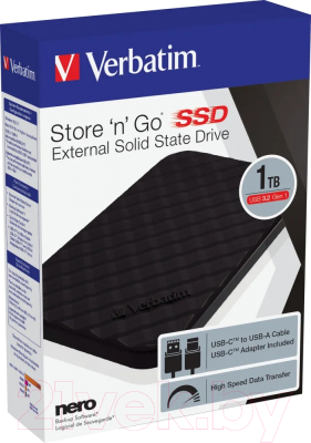 Внешний жесткий диск Verbatim Store ‘n’ Go USB 3.2 Gen1 1TB / 53230