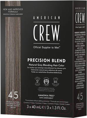 Крем-краска для волос American Crew Камуфляж для седых волос 4/5 (3x40мл, средний натуральный)