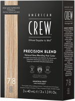 Крем-краска для волос American Crew Камуфляж для седых волос 7/8 (3x40мл, блонд) - 