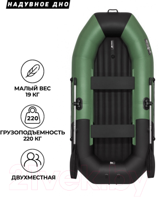Надувная лодка Таймень T-N-270 НД ТР (зеленый/черный)