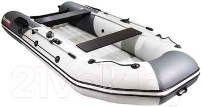 Надувная лодка Таймень T-NX-3600 НДНД (светло-серый/графит)