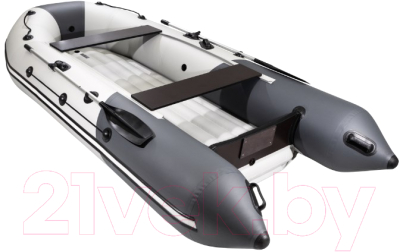 Надувная лодка Таймень T-NX-3600 НДНД (светло-серый/графит)