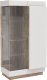Шкаф с витриной Мебель-КМК Роксет 0554.4 правый (дуб юккон/белый глянцевый) - 