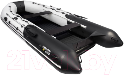Надувная лодка Ривьера R-4300 НДНДК lg/bl (светло-серый/черный)