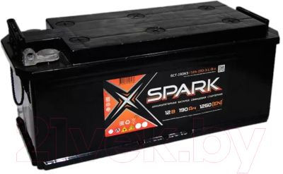 Автомобильный аккумулятор SPARK 1150A (EN) L+ болт / SPA190-3-R-B-o (190 А/ч)