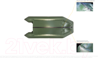 Надувная лодка АКВА АКВА2900 СК (зеленый)