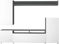 Стенка Артём-Мебель Соната СН 121.02 (белый/серый графит) - 