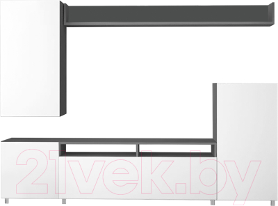 Стенка Артём-Мебель Соната СН 121.02 (белый/серый графит)