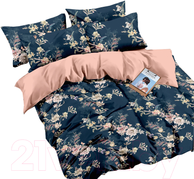 Комплект постельного белья Luxsonia Темная ночь Евро / Пт6116/220 (70x70, поплин)