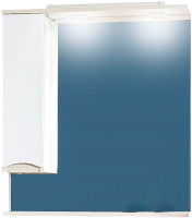 Шкаф с зеркалом для ванной Бриклаер Токио 70 L (светлая лиственница) - 